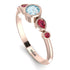 Bezel Symmetrical Aquamarine Ring - Ivy No. 411